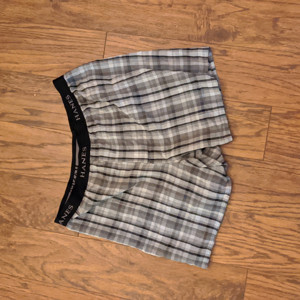 Grey Plaid Boxers